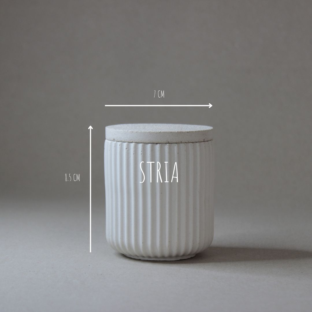 Le pot et son couvercle STRIA, artisanat français