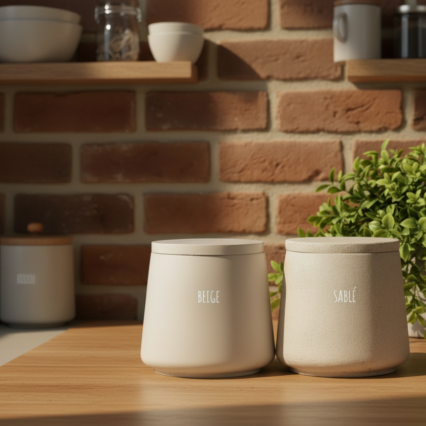 Le pot et son couvercle ALVEA, artisanat français