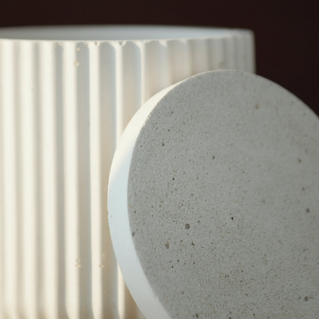 Le pot et son couvercle STRIA, artisanat français