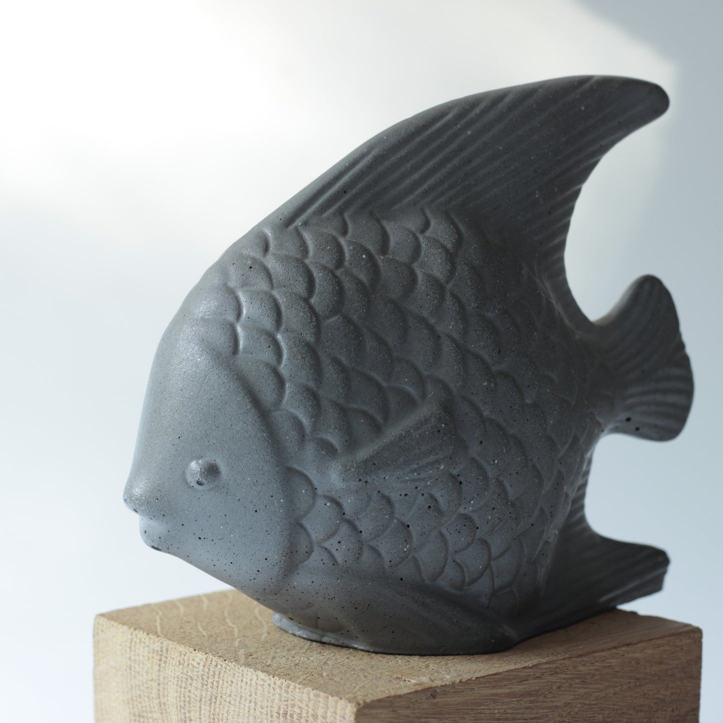 Le poisson tropicale PISCIS en béton, fabrication artisanale