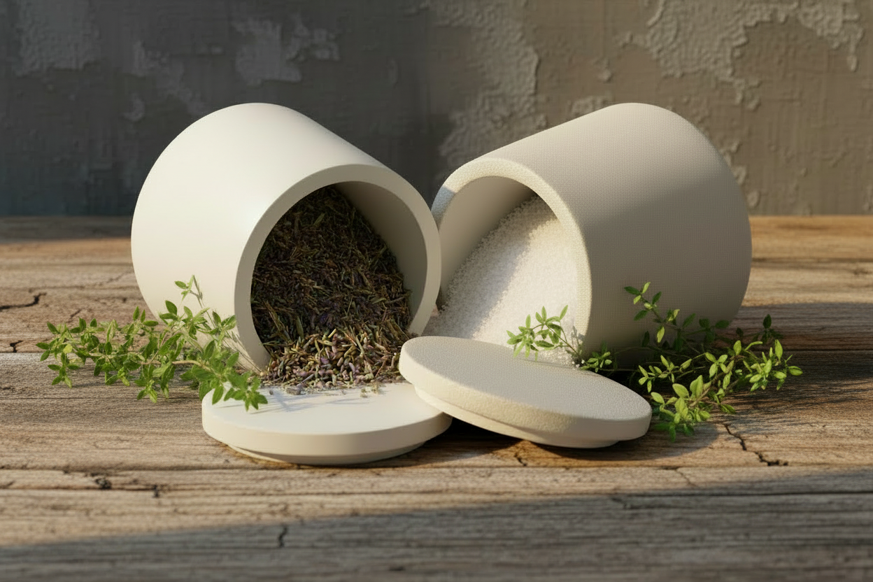 Le pot et son couvercle ALVEA, artisanat français